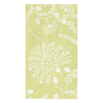 The Caspari Trailing Floral Pale Green Collection napkin features a light green triple-ply design with white floral and leaf patterns plus decorative dots—blending style and durability.