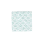 The Caspari Basketry Collection features a square paper napkin with a light green and white brushstroke pattern on a plain white background.