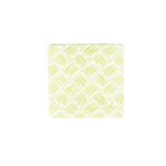 The Basketry Collection by Caspari features a square paper napkin with a light green and white brushstroke pattern on a white background.