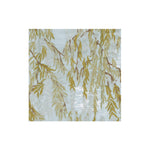 Caspari’s Willows Silver Collection paper napkins feature a printed design of yellow-green willow branches on a light background—ideal for adding elegance to your table or matching with other party supplies.