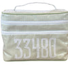 Walton Travel Case - Green and White Stripe "33480"