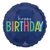 Signature Balloon - 17" Happy Birthday - Blue
