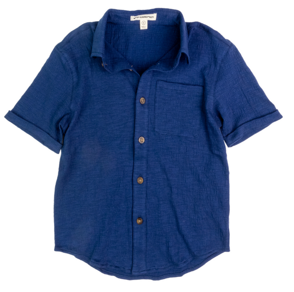 Appaman Boys' Beach Shirt by Appaman with a chest pocket and casual textured knit, displayed flat on a white background.