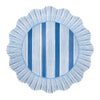 Cabana Stripe Melamine Dinnerware Collection - Ocean Blue