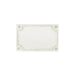 The Juliska Berry & Thread Place Cards feature a blank rectangular design with a decorative bordered edge and floral corner motifs, inspired by the Berry & Thread collection, set against a white background.