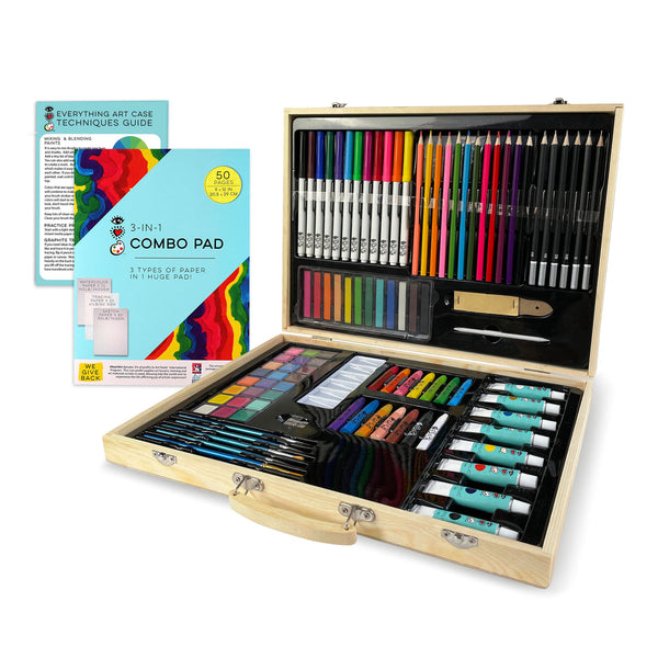 A Bright Stripes Deluxe Wood Everything Art Case for the budding artist.