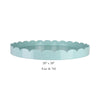 Round Scalloped Lacquer Tray Collection - Eau de Nil