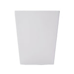The Solid White Resin Bath Collection waste bin by Nashi Home features a plain, white, rectangular design with subtle tapering, perfectly complementing other resin bath accessories. Shown here against a white background.