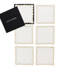 Arches Cocktail Napkin Set - White & Gold