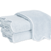Cairo Scallop Bath Collection - Light Blue/White