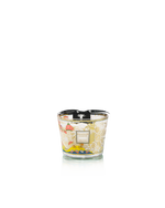 The Baobab Collection Cities Côte d'Azur Candle by Baobab features a colorful floral screen-printed design and a central label with product info, shown on a plain white background.