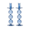 Iris Tall Candle Holder Set - Cadet Blue