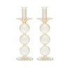 Iris Tall Candle Holder Set - Champagne