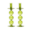 Iris Tall Candle Holder Set - Olive