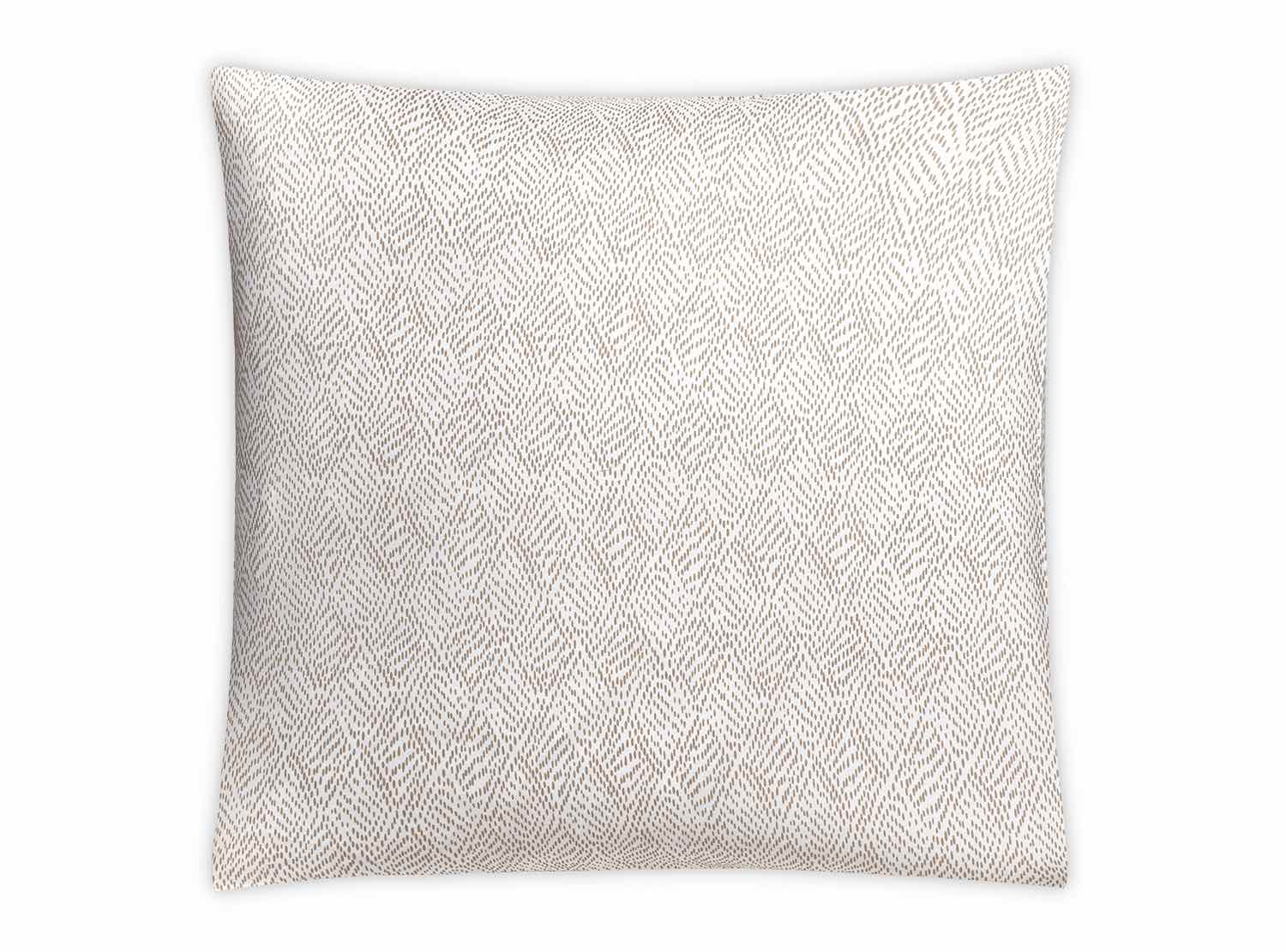 The Duma Diamond Bedding Collection in Dune by Matouk features a rectangular pillow with a subtle woven herringbone pattern in off-white and light beige, made from OEKO-TEX® certified materials, shown against a white background.