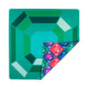 Double-Sided Travel Mahjong Mats - Emerald Gem 24" x 24"