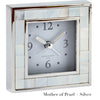 Square Silver Alarm Clock Collection - Mother of Pearl & Silver