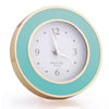 Round Alarm Clock - Turquoise & Gold