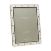 Enamel Locket Frame Collection - 5" x 7" Gold & White