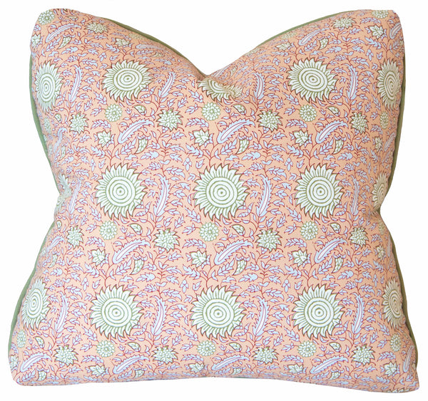 Semi Kalamkar Petale Pillow