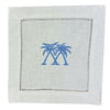 Coastal Cocktail Napkin Set - White/Azure, Set of 4