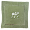 Coastal Cocktail Napkin Set - Sage/White, Set of 4