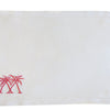 Coastal Linen Placemat Set - White/Coral, Set of 4