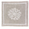 Sea Sponge Coaster Set - White on Flax