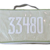 Handled Brush and Makeup Case - Green and White Stripe "33480"