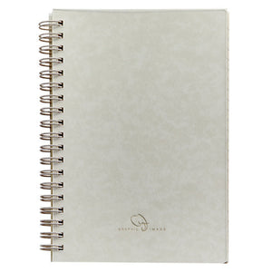 The Graphic Image Spiral Notebook Refill, 7”, features premium paper, a plain light gray cover, and a small logo near the bottom center.