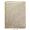 9" Leather Notebook - White Gold