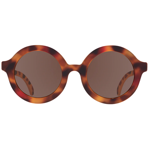 Round tortoiseshell Babiators sunglasses with UV400 lenses.