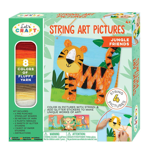 Small craft Bright Stripes string art pictures of a tiger.