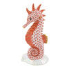 Seahorse on Scallop Shell - Rust