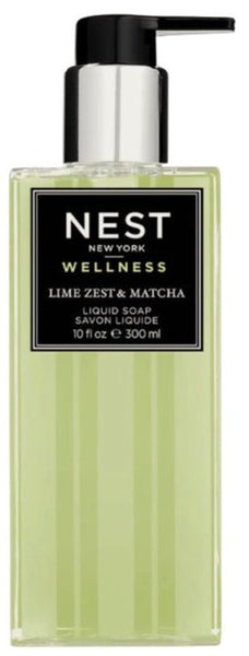 A bottle of Nest Lime Zest and Matcha Liquid Soap.