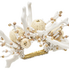 Coral Spray Napkin Ring - White & Natural