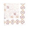 Malta Tablecloth Collection - White & Brown, 126"L x 58"W