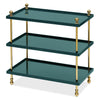 Tiered Drinks Table - Green Marine, 20" W x 11" D x 20" H