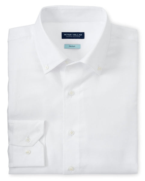 Peter Millar Journeyman Sport Shirt with a button-down collar displayed on a white background.