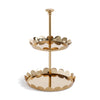 Scalloped Two-Tier Tray Collection - Polished Gold
