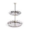 Scalloped Two-Tier Tray Collection - Polished Nickel