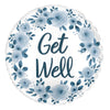 Signature Balloon - 17" Get Well - Blooms In Blue