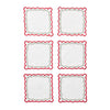 Arches Cocktail Napkin Set - White & Red