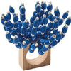 Reed Napkin Ring - Blue / White