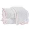 Cairo Scallop Bath Collection - White/Pink