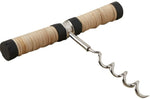 The Be Home Arendal Bar Collection corkscrew features a black mango wood handle and metal spiral screw, crafted for opening bottles with mixologist precision.