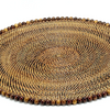 Round Placemat - Dark Walnut Beads