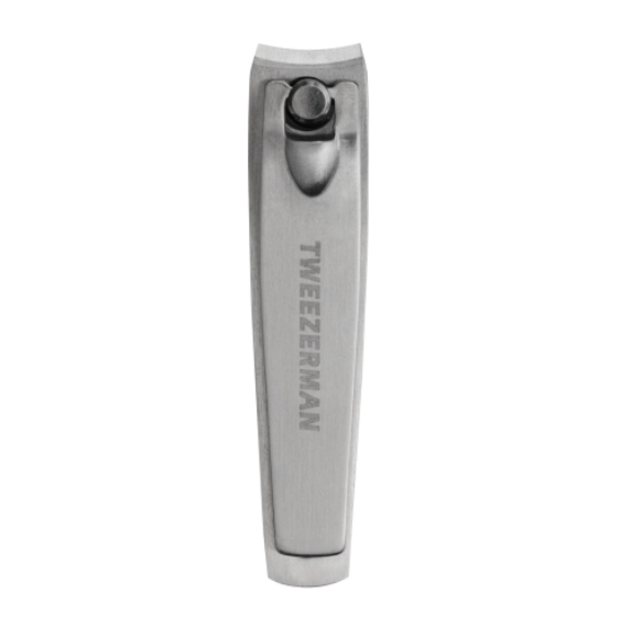 Tweezerman Stainless Steel Fingernail Clippers, featuring the brand name engraved on the handle, are shown against a white background—perfect for manicure maintenance.