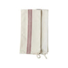 Kitchen Tea Towel Set - Merlot Stripe