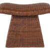Connie Foot Stool - Dark Brown Rattan, 24"L x 16"W x 15"H